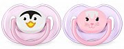 Avent SCF182 13 Пустышка Classic силиконовая д девочек 2 шт. 0-6 мес.