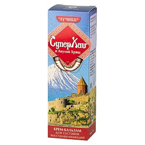 СуперХаш и Акулий хрящ крем-бальзам для суставов восстанавливающий 75 мл