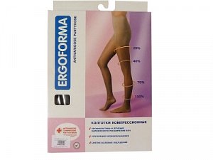 Ergoforma Колготки компрессионные 121 2 класс компрессии р.1 Телесный