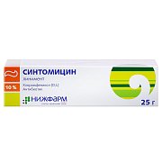 Синтомицин линимент 10% туба 25 г Синтомицин линимент 10% туба 25 г