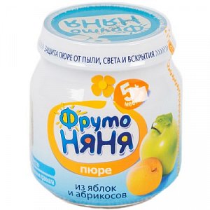 ФрутоНяня Пюре Яблоко с абрикосом с 5 мес. 100 г