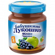 Бабушкино лукошко Пюре яблоко черника с 5 мес. 100 г
