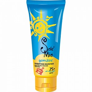 Молочко Соле Мио детское. защитное, для загара spf25+ 100 мл