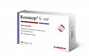 Конкор таблетки покрытые пленочной оболочкой 5 мг 50 шт. Конкор