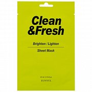 Eunyul Маска тканевая для лица здоровый цвет лица 22 мл Clean&Fresh Brighten Lighten Sheet Mask
