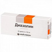 Диазолин драже 100 мг 20 шт. Марбиофарм Диазолин драже 100 мг 20 шт. Марбиофарм