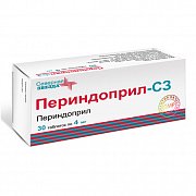 Периндоприл-СЗ таблетки 4 мг 30 шт. Периндоприл-СЗ таблетки 4 мг 30 шт.