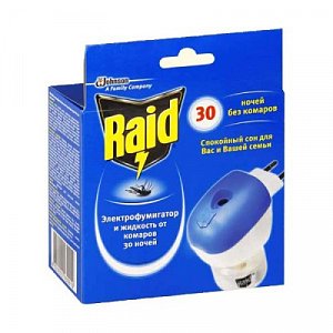 Raid Электрофумигатор и жидкость 30 ночей