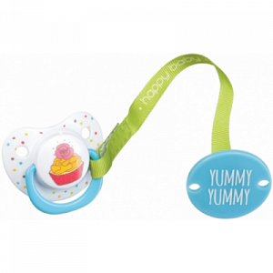 Happy Baby Соска-пустышка Little King силиконовая с держателем 0+