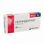 Периндоприл таблетки 4 мг 30 шт. Периндоприл таблетки 4 мг 30 шт.