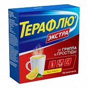 ТераФлю Экстра порошок для приготовления раствора для приема внутрь пакетики 10 шт. Лимон