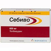 Себиво таблетки покрытые пленочной оболочкой 600 мг 28 шт. Себиво таблетки покрытые пленочной оболочкой 600 мг 28 шт.