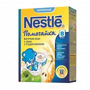 Nestle Каша Помогайка йогуртная 3 злака молочная с грушей и яблоком с 8 мес. 200 г