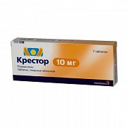 Крестор таблетки 10 мг 7 шт. Крестор таблетки 10 мг 7 шт.