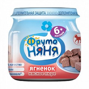 ФрутоНяня Пюре Ягненок с 6 мес. 80 г