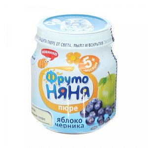 ФрутоНяня Пюре Яблоко с черникой с 5 мес. 100 г