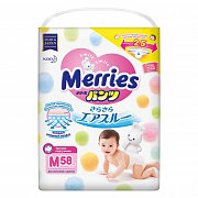 Merries Подгузники-трусики р.M 6-11 кг 58 шт.