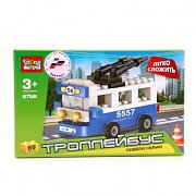 Город Мастеров BB-6756-R Конструктор Троллейбус Легко Сложить 66 Деталей