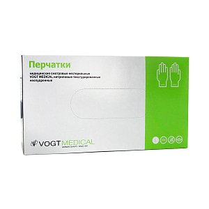 Перчатки Vogt Medical нитриловые нестерильные неопудренные р.L №100 (50 пар) белые