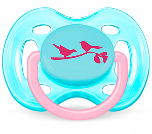 Avent SCF172/13 Пустышка Freeflow силиконовая д/девочек 0-6 мес.