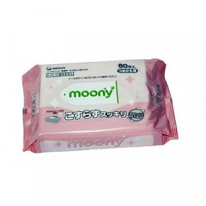Moony Салфетки влажные для детей запасной блок 60 шт.