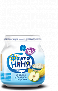 ФрутоНяня Пюре Яблоко с бананом и творогом с 6 мес. 100 г