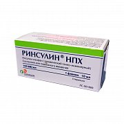 Ринсулин НПХ суспензия для подкожного введения 100 МЕ мл флакон 10 мл