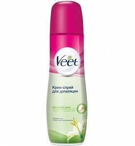 Veet Крем-спрей для депиляции с маслом ши и ароматом лилии 150 мл для сухой кожи