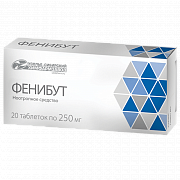 Фенибут таблетки 250 мг 20 шт. Фенибут таблетки 250 мг 20 шт.