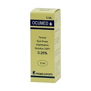 Окумед капли глазные 0,25% флакон-капельница 5 мл Окумед капли глазные 0,25% флакон-капельница 5 мл