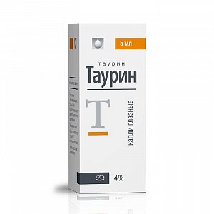 Таурин капли глазные 4% флакон-капельница 5 мл