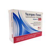 Телпрес Плюс таблетки 12,5 мг+80 мг 56 шт. Телпрес Плюс таблетки 12,5 мг+80 мг 56 шт.