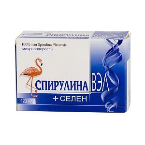 Спирулина ВЭЛ + Селен таблетки 120 шт. (БАД)