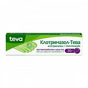 Клотримазол-Тева крем для наружного применения 1% туба 30 г Клотримазол-Тева крем для наружного применения 1% туба 30 г