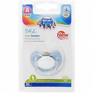 Canpol Пустышка латексная ортодонтическая 0-6 мес. 22/425