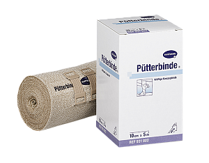 Putterbinde Бинт 5 м х 10 см эластичный средней растяжимости с зажимами