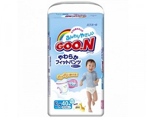 GooN Подгузники-трусики для мальчиков р.XL 12-20 кг 38 шт.