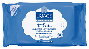 Uriage Первая вода салфетки очищающие мягкие для новорожденных 25шт