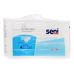Seni Super Подгузники для взрослых р.M 30шт. (75-110см)