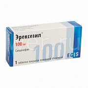 Эрексезил таблетки покрытые пленочной оболочкой 100 мг 1 шт. Эрексезил таблетки покрытые пленочной оболочкой 100 мг 1 шт.