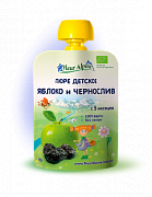 Fleur Alpine Пюре яблоко и чернослив Organic в упаковке, 5 мес. 90 г