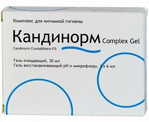 Кандинорм Complex Gel набор гелей 30 мл гель для интимной гигиены+6 мл 3 шт. интравагинальный гель