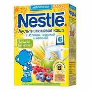 Nestle Каша мультизлаковая молочная с яблоком, черникой и малиной с 6 мес. 250 г