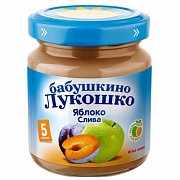 Бабушкино лукошко Пюре яблоко слива с 5 мес. 100 г
