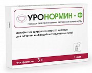 Уронормин-Ф порошок для приготовления раствора для приема внутрь 3 г пакетики 1 шт. Уронормин-Ф