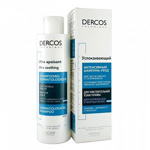 Vichy Dercos Шампунь успокаивающий для жирной кожи головы 200 мл