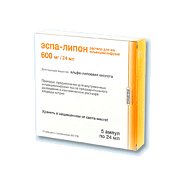 Эспа-Липон раствор для инфузий 600 мг 24 мл 5 шт. Эспа-Липон раствор для инфузий 600 мг 24 мл 5 шт.