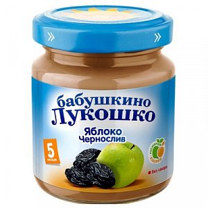 Бабушкино лукошко Пюре яблоко чернослив с 5 мес. 100 г