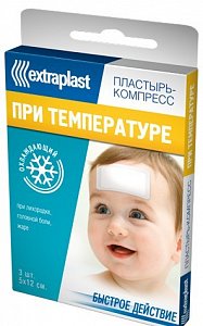 Extraplast Пластырь при температуре 5х12 см 3 шт.