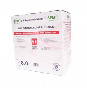 Перчатки SFM стерильные хирургические р.8 50 пар